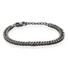 Bracelet Acier Noir Et Gris Cristiano
