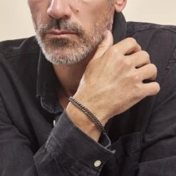 Bracelet Acier Noir Et Gris Cristiano -Histoire d'Or FIBH2W0193 model0