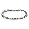 Bracelet Acier Noir Et Gris Dario