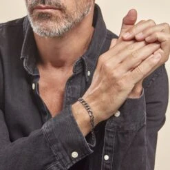 Bracelet Acier Noir Et Gris Dario -Histoire d'Or FIBH2W0194 model0