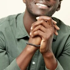 Bracelet Acier Hugueso Agates Noires -Histoire d'Or FIBHBFN002 model1