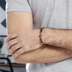 Bracelet Houria Acier Blanc Pierre De Synthese Et Olivine -Histoire d'Or FIBHBXD003 model0