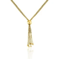 Collier Sautoir Acier Doré Nanaia