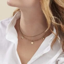 Collier Gayla Acier Doré -Histoire d'Or FICFJW0127 model0
