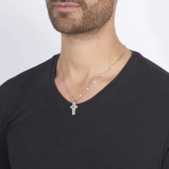 Collier Volcan Acier Blanc -Histoire d'Or FICHBW0278 model0