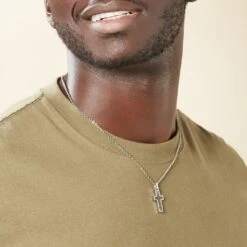 Collier Volcan Acier Blanc -Histoire d'Or FICHBW0278 model1