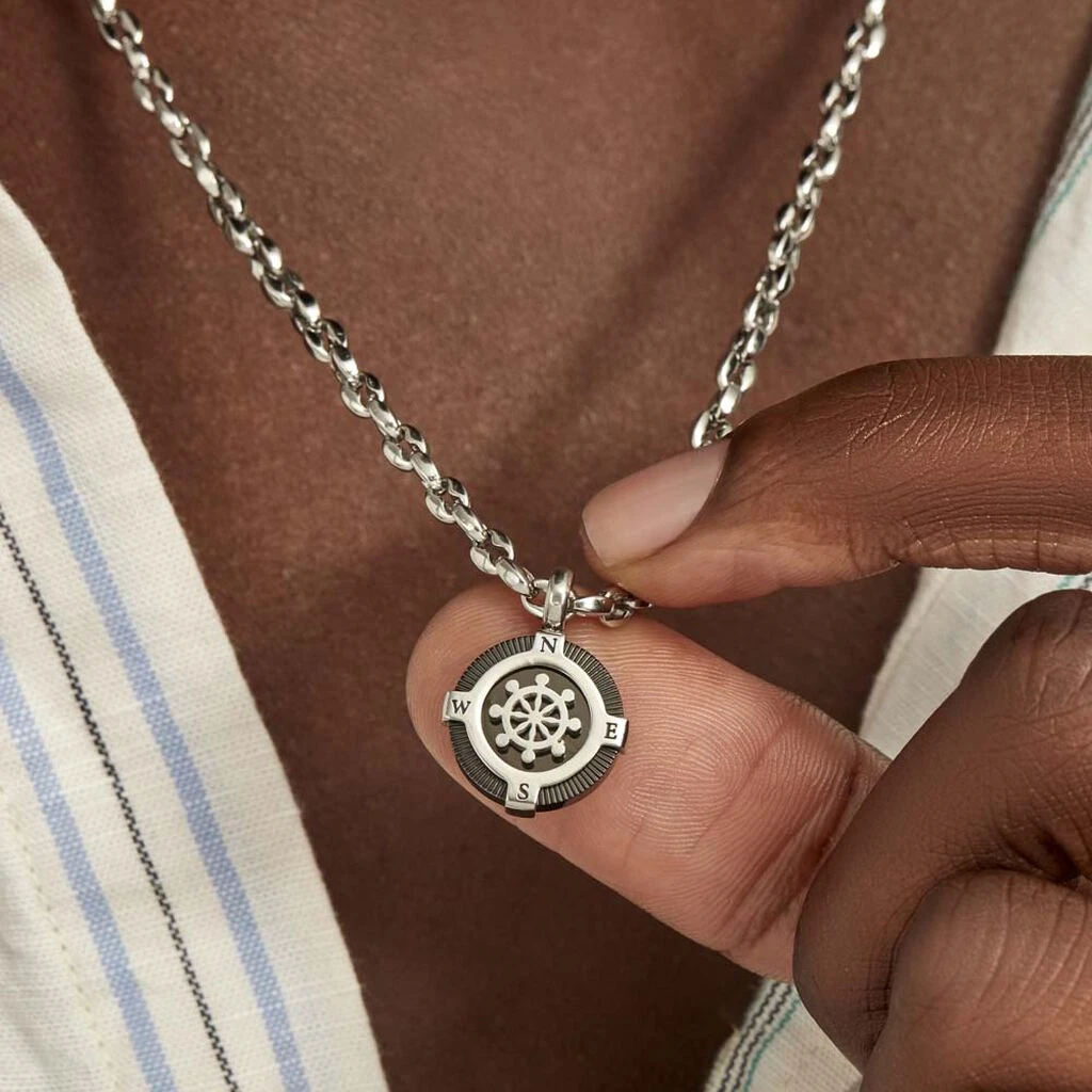 Collier Acier Blanc Kyliann 4 Collier Acier Blanc Kyliann – Image 4