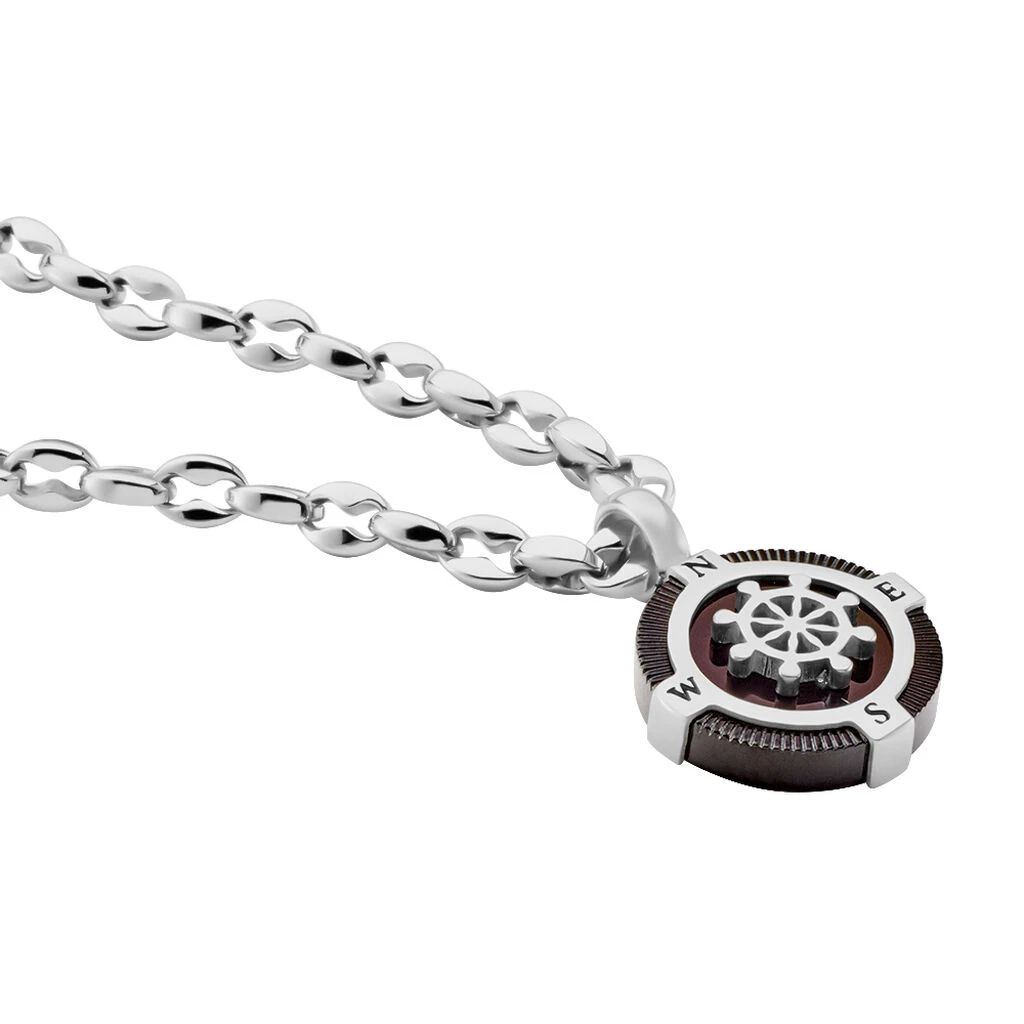 Collier Acier Blanc Kyliann 2 Collier Acier Blanc Kyliann – Image 2