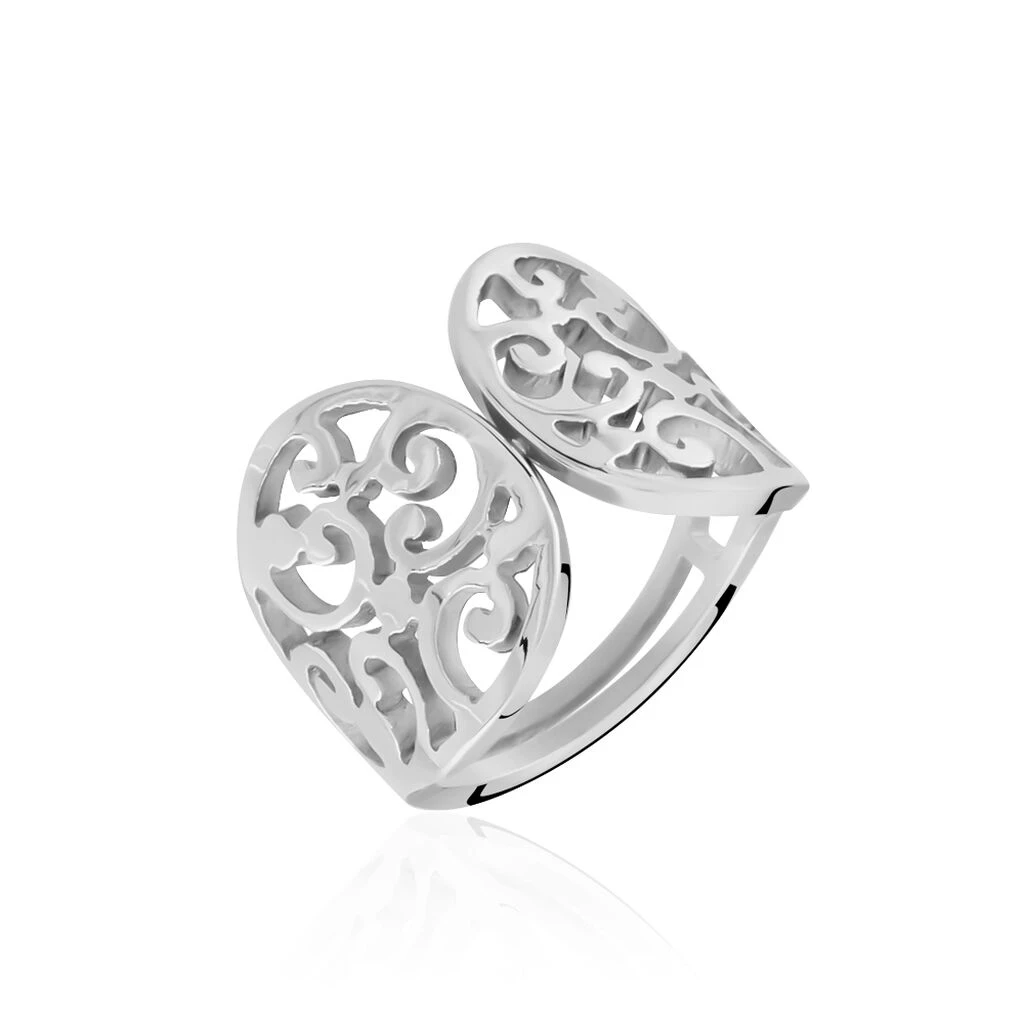 Bague Shailys Acier Blanc 1 Bague Shailys Acier Blanc