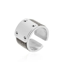 Bague Ahamd Acier Blanc