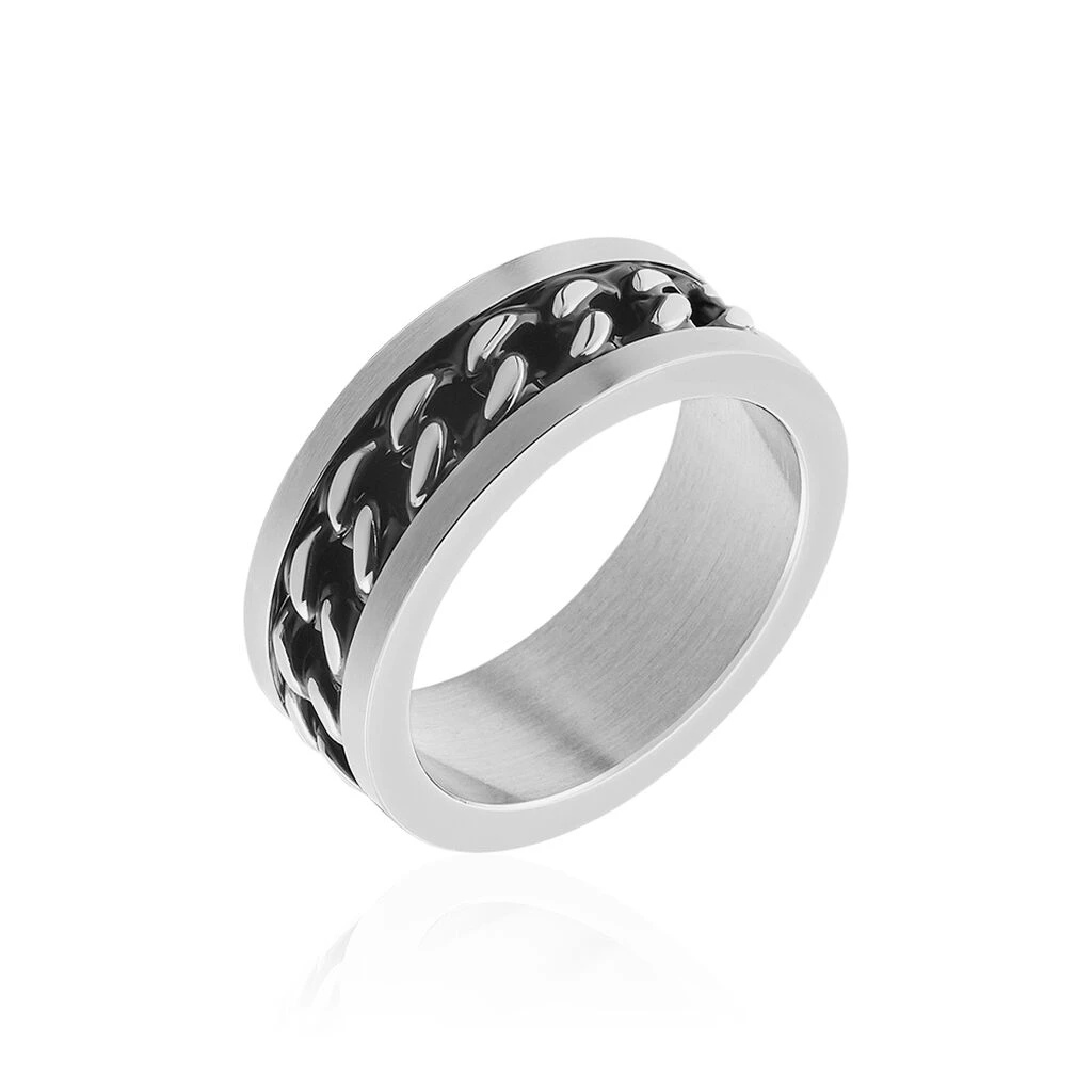 Bague Gaston Acier Blanc 1 Bague Gaston Acier Blanc