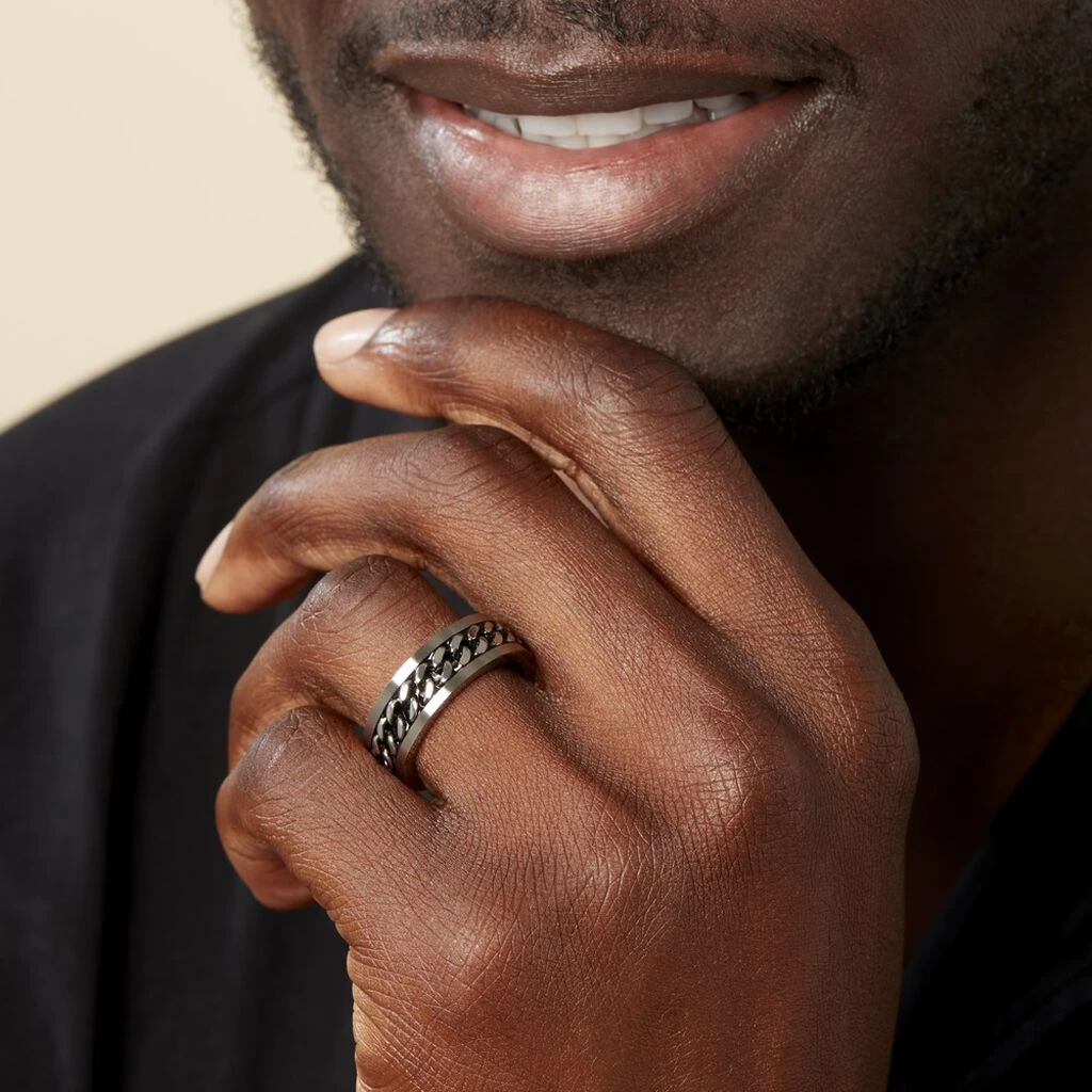 Bague Gaston Acier Blanc 7 Bague Gaston Acier Blanc – Image 7