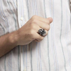 Bague Acier Blanc Et Noir Valentik -Histoire d'Or FIDHBW0319 model0