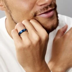 Bague Acier Bleu Jaydon -Histoire d'Or FIDHEW0042 model1