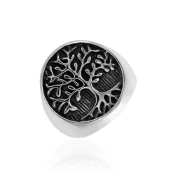 Bague Acier Vieillit Ron