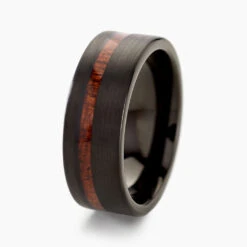 Bague Acier Noir Javiere
