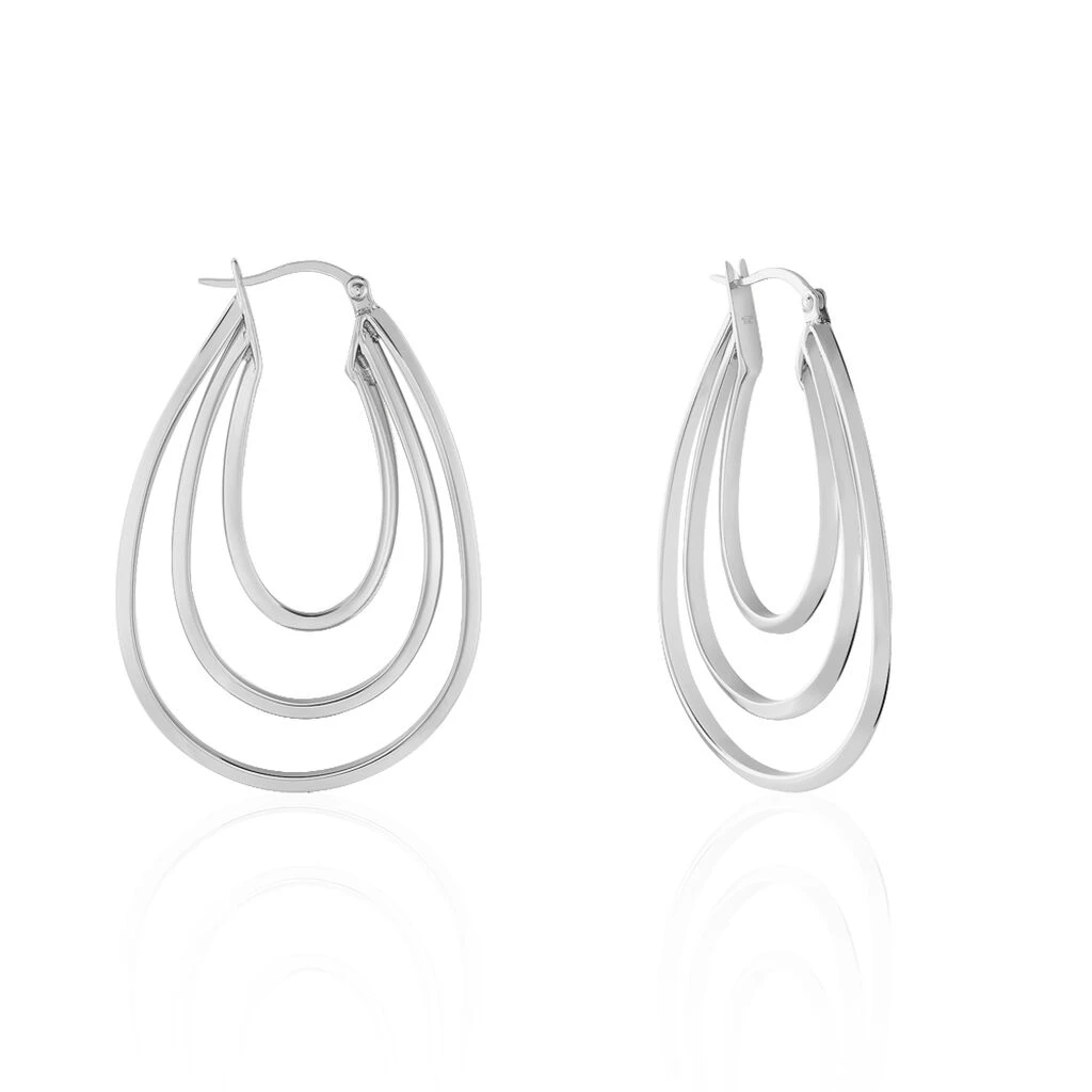 Créoles Aglae Acier Blanc 1 Créoles Aglae Acier Blanc