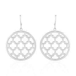 Boucles D'oreilles Pendantes Nevenka Acier Blanc