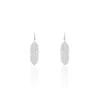 Boucles D'oreilles Pendantes Tia Acier Blanc