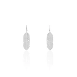 Boucles D'oreilles Pendantes Tia Acier Blanc