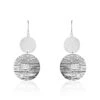 Boucles D'oreilles Pendantes Acier Blanc Stellaire