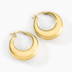 Créoles Creolia Acier Jaune