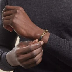 Bracelet Plaqué Or Rodolf Cuir -Histoire d'Or FQBHJW0150 model1