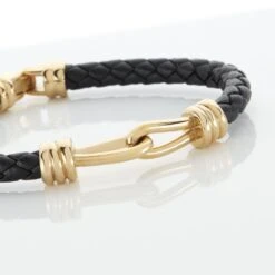 Bracelet Plaqué Or Rodolf Cuir -Histoire d'Or FQBHJW0150 view2