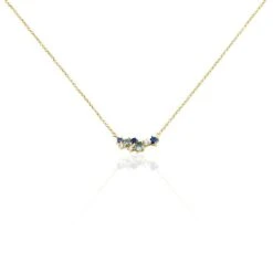 Collier More Plaqué Or Pierre Artificielle