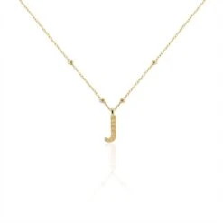 Collier Plaqué Or Jaune Lettra
