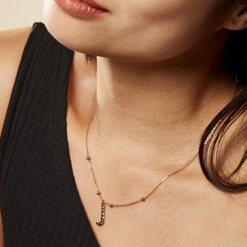 Collier Plaqué Or Jaune Lettra 3 Collier Plaqué Or Jaune Lettra – Image 3