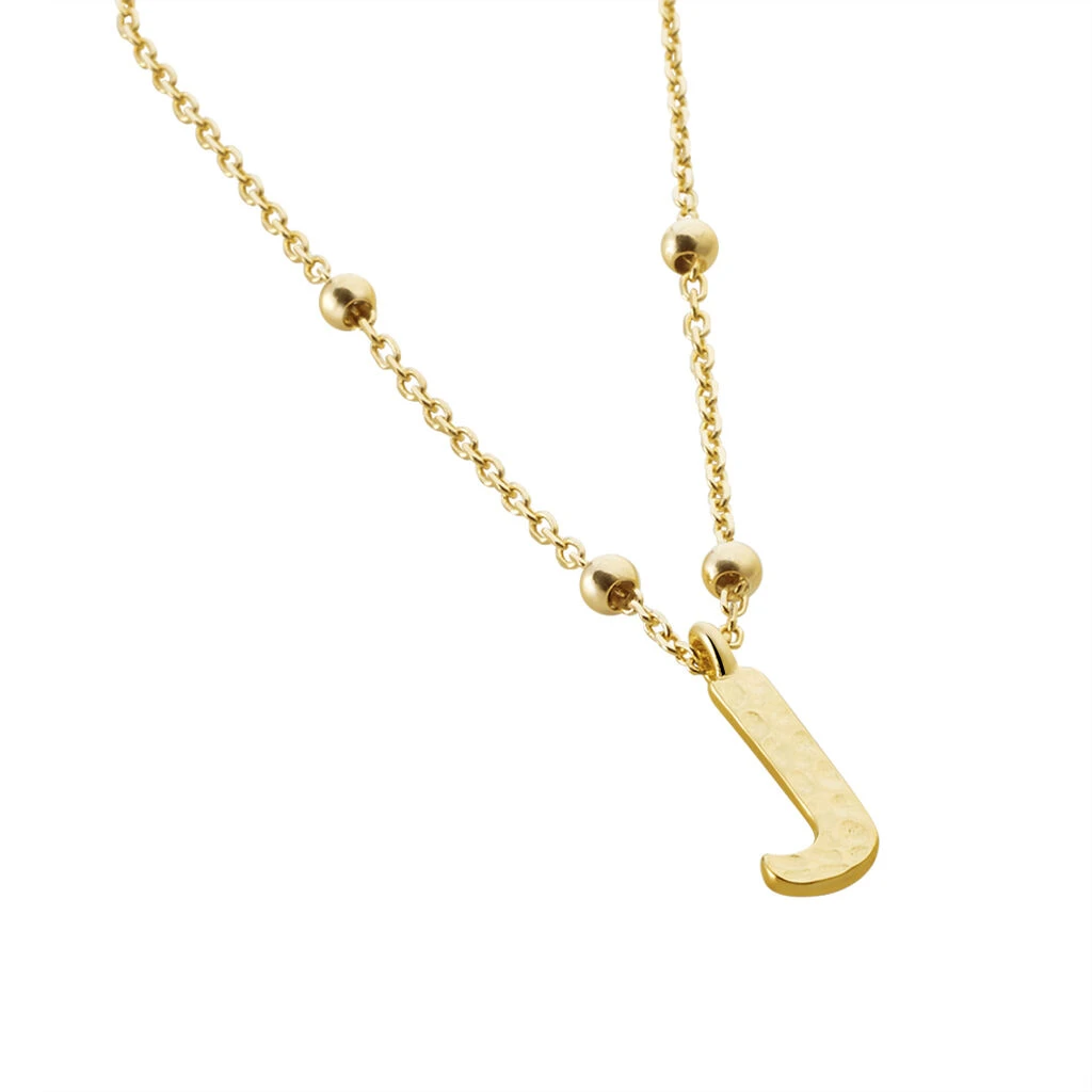 Collier Plaqué Or Jaune Lettra 2 Collier Plaqué Or Jaune Lettra – Image 2
