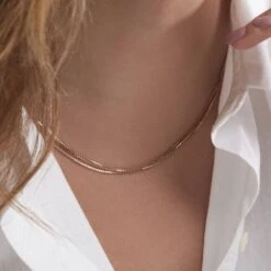 Collier Plaqué Or Jaune Makenna 7 Collier Plaqué Or Jaune Makenna -Histoire d'Or FQCFJW0693 model1