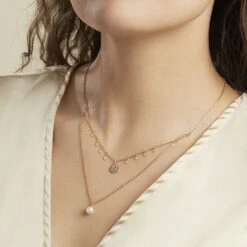 Collier Plaqué Or Jaune Aglaya Perle D'imitation -Histoire d'Or FQCFJX2145 model1