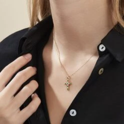 Collier Plaqué Or Gaea Pierre Synthétique -Histoire d'Or FQCFJXV106 model1