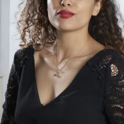 Collier Dyanah Plaque Or Jaune Oxyde De Zirconium -Histoire d'Or FQCFJZD119 model0