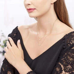 Collier Varia Plaqué Or Jaune Oxyde De Zirconium -Histoire d'Or FQCFJZW473 model0