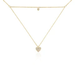 Collier Plaqué Or Jaune Dev Oxyde De Zirconium