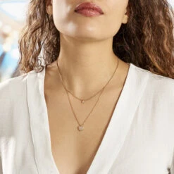 Collier Plaqué Or Jaune Dev Oxyde De Zirconium -Histoire d'Or FQCFJZW515 model0