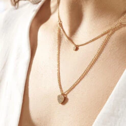 Collier Plaqué Or Jaune Dev Oxyde De Zirconium -Histoire d'Or FQCFJZW515 model1