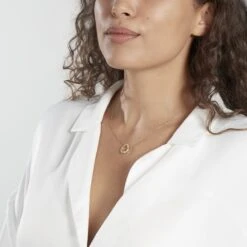 Collier Plaqué Or Lame Oxyde De Zirconium -Histoire d'Or FQCFJZW537 model0