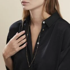 Collier Sautoir Plaqué Or Jaune Kristia Oxydes De Zirconium -Histoire d'Or FQCFJZW564 model0