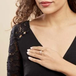 Bague Joisse Plaqué Or Oxyde De Zirconium -Histoire d'Or FQDFJZW567 model0