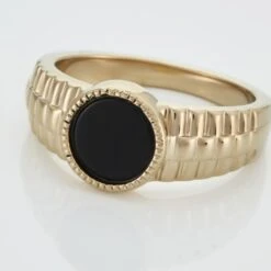 Chevalière Plaqué Or Jaune Haakon Onyx -Histoire d'Or FQHHJNN117 view3