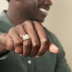 Chevalière Leoncette Plaqué Or Jaune -Histoire d'Or FQHHJW0111 model2