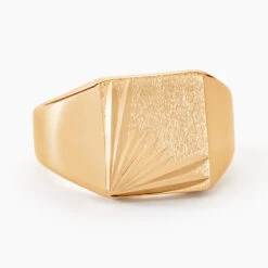 Chevalière Lionel Plaqué Or Jaune