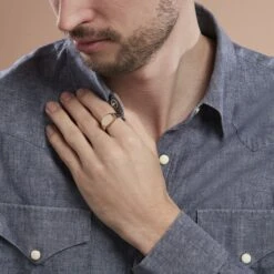 Chevalière Plaqué Or Jaune Nail -Histoire d'Or FQHHJW0155 model0