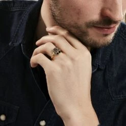 Chevaliere Plaqué Or Jaune Fiken Email -Histoire d'Or FQHHJWN002 model0