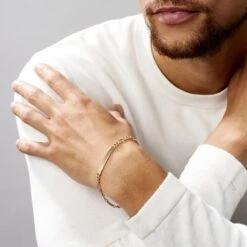 Bracelet Identité Plaqué Or Jaune Bixente -Histoire d'Or FQIHJW0158 model0