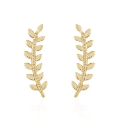 Bijoux D'oreilles Folia Plaqué Or Jaune